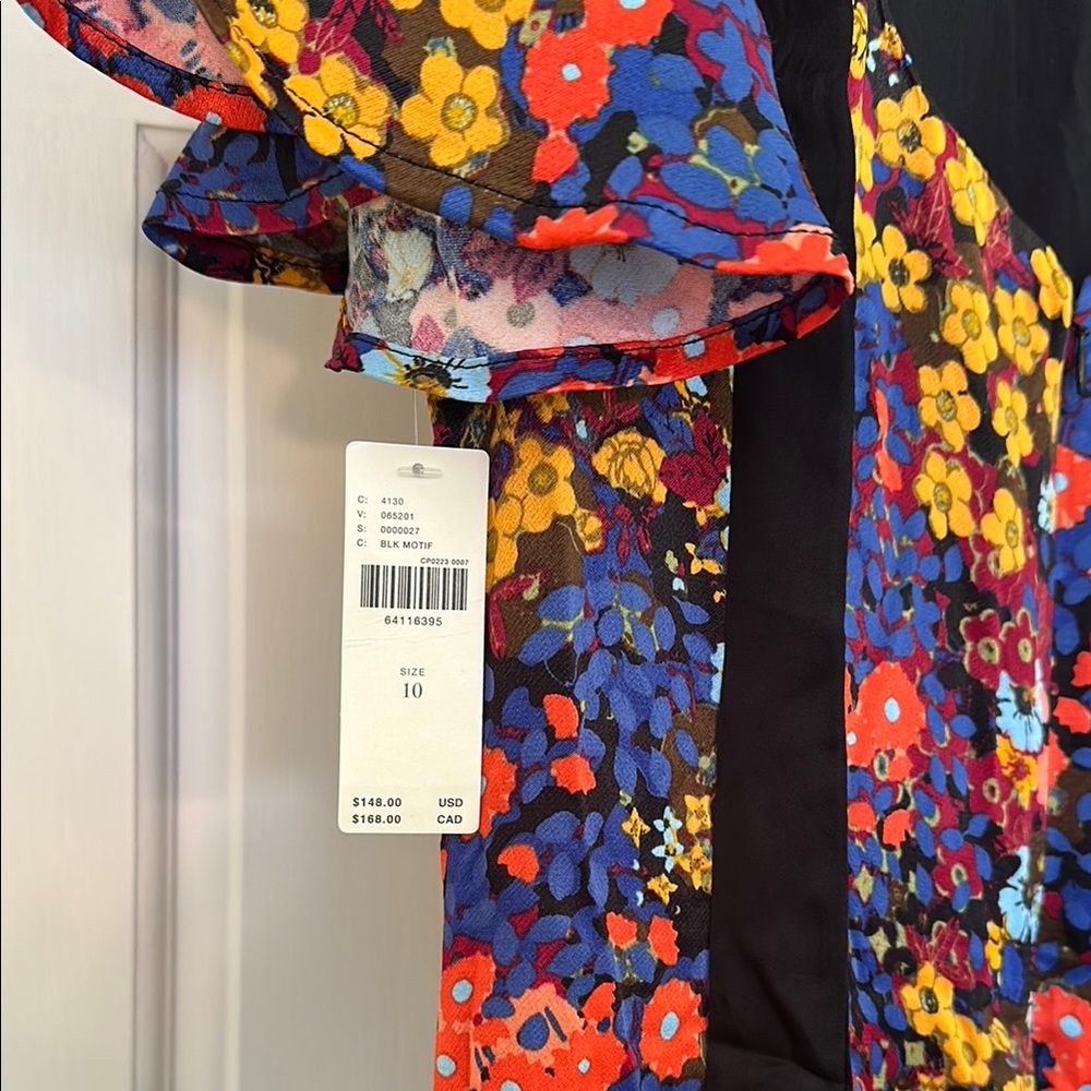 Anthropologie Floral Mini Dress - Red, Blue, Yellow - Picture 4 of 6